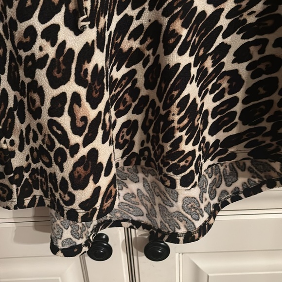CHICO’S Animal print knit top. excellent condition. Size 0, XS peplum - Picture 8 of 9